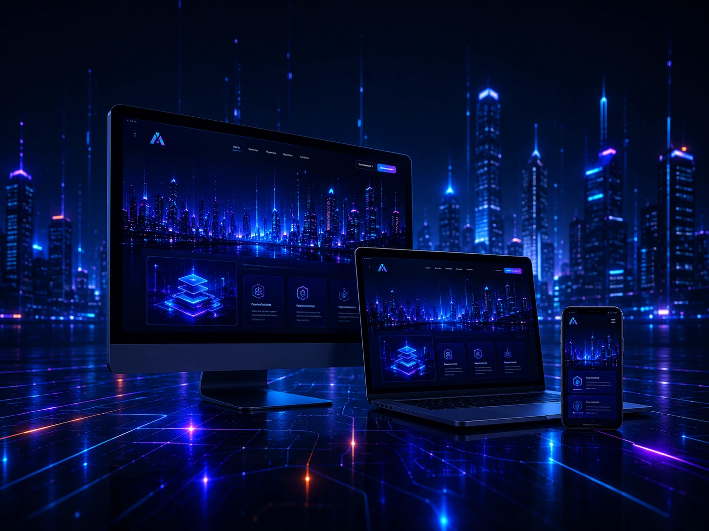 Desarrollo web empresarial moderno de AM Tec Inf